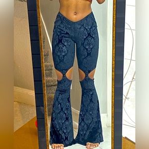 Dolls Kill Flare pants with Cut out detail